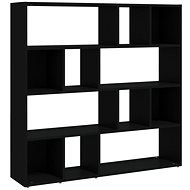 SHUMEE knihovna / dělicí stěna, černá, 105 × 24 × 102 cm - Regál