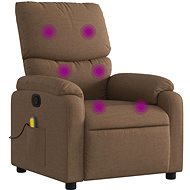 Shumee polohovací hnědé textil 37 3426 - Massage Chair