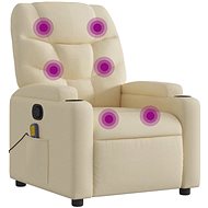 Shumee polohovací krémové textil 372462 - Massage Chair