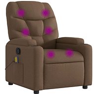 Shumee polohovací hnědé textil 372457 - Massage Chair
