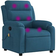 Shumee polohovací modré, samet - Massage Chair