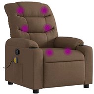 Shumee polohovací hnědé textil - Massage Chair