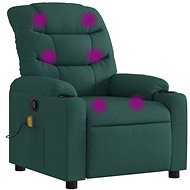 Shumee polohovací tmavě zelené textil - Massage Chair