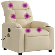 Shumee polohovací krémové textil 374164 - Massage Chair