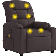 Shumee polohovací tmavě hnědé textil - Massage Chair