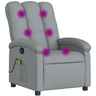 Shumee polohovací světle šedé, textil - Massage Chair