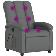 Shumee polohovací tmavě šedé, textil - Massage Chair