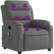 Shumee polohovací tmavě šedé textil - Massage Chair