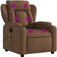 Shumee Polohovací, hnědé textil - Massage Chair