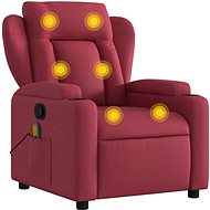 Shumee Polohovací, vínové textil - Massage Chair