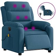 Shumee elektrické polohovací modré, samet - Massage Chair