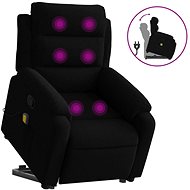 Shumee zvedací polohovací černé, samet - Massage Chair