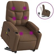 Shumee zvedací polohovací hnědé textil - Massage Chair