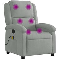 Shumee polohovací světle šedé, samet 371808 - Massage Chair
