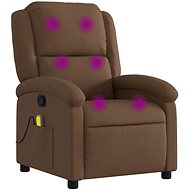 Shumee Polohovací, hnědé textil 371767 - Massage Chair