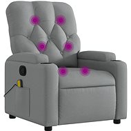 Shumee polohovací světle šedé textil 372491 - Massage Chair