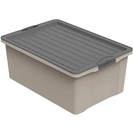 ROTHO Compact storage box with lid A3, 38 l cappuccino - Storage Box