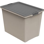 ROTHO Compact storage box with lid A3, 70 l cappuccino - Storage Box