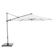 KNIRPS 340 cm - large luxury garden parasol with side pole White - Sun Umbrella