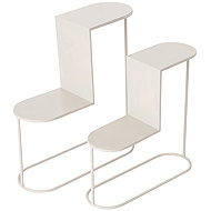Boltze Pot stands PLUTO, 2 pcs, height 45-55 cm, white - Flower Stand