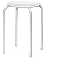 4Living Metal stool, diameter 30 cm, white - Stool