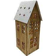 PRODEX Christmas decoration - LED house, large, brown, 25 × 11 cm - Christmas Decoration