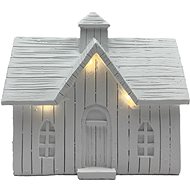 PRODEX Christmas decoration - LED house with tower, white, 15 × 14 cm - Christmas Decoration
