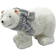 PRODEX Christmas decoration - polar bear with scarf, larger, 23 × 14 cm - Christmas Decoration