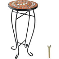 TecTake Balcony table, flower stand, brown - Garden Table