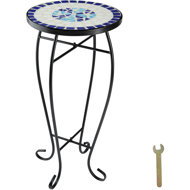 TecTake Balcony table, flower stand, blue - Garden Table