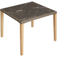 TecTake Rattan table Tarent 93,5 × 93,5 × 75cm, beige - Garden Table