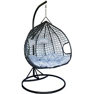 TEXTILOMANIE Hanging double armchair Bali, black - Hanging Chair
