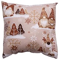 TEXTILOMANIE Decorative cushion Christmas elf brown - Pillow
