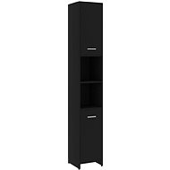 Shumee Koupelnová skříňka černá 30 × 30 × 183,5 cm - Bathroom Cabinet