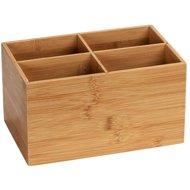 Wenko Bathroom organizer Terra, bamboo, 4 compartments - Makeup Organiser