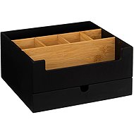 5five Cosmetic organiser with drawer, black, bamboo - Makeup Organiser