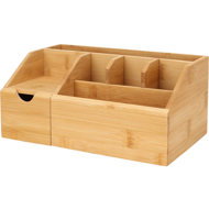 Eleganza Bamboo cosmetic organiser, natural, 24 × 15 × 11 cm - Makeup Organiser