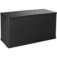 TOOMAX Garden storage box RATTAN, volume 420 l, graphite - Garden Bbox