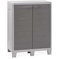 TOOMAX Garden cabinet WOODYS LOW XL, light grey - Garden Storage Cabinet