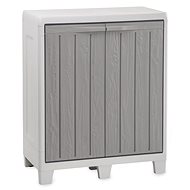 TOOMAX Garden cabinet Florida Low XL, light grey - Garden Storage Cabinet