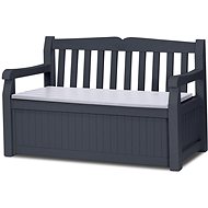 KETER Garden bench with storage space EDEN, volume 265 l, graphite - Garden Bench