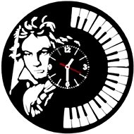 hodiny vynil Muž s klaviaturou - Wall Clock
