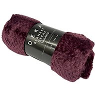 Home Elements Microflannel blanket 150 × 200 cm, dark burgundy with texture - Blanket