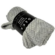 Home Elements Microflannel blanket 150 × 200 cm, grey with texture - Blanket