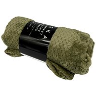 Home Elements Microflannel blanket 150 × 200 cm, green with texture - Blanket