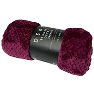 Home Elements Microflannel blanket 150 × 200 cm, burgundy with texture - Blanket