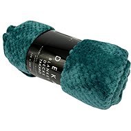 Home Elements Microflannel blanket 150 × 200 cm, turquoise with texture - Blanket