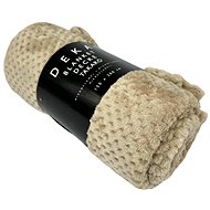 Home Elements Microflannel blanket 150 × 200 cm, beige with texture - Blanket