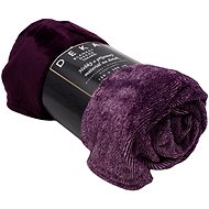 Home Elements Microflannel blanket 150 × 200 cm, deep pink with stripes - Blanket