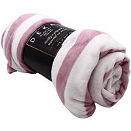 Home Elements Microflannel blanket 150 × 200 cm, pink, striped - Blanket